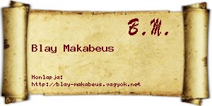 Blay Makabeus névjegykártya